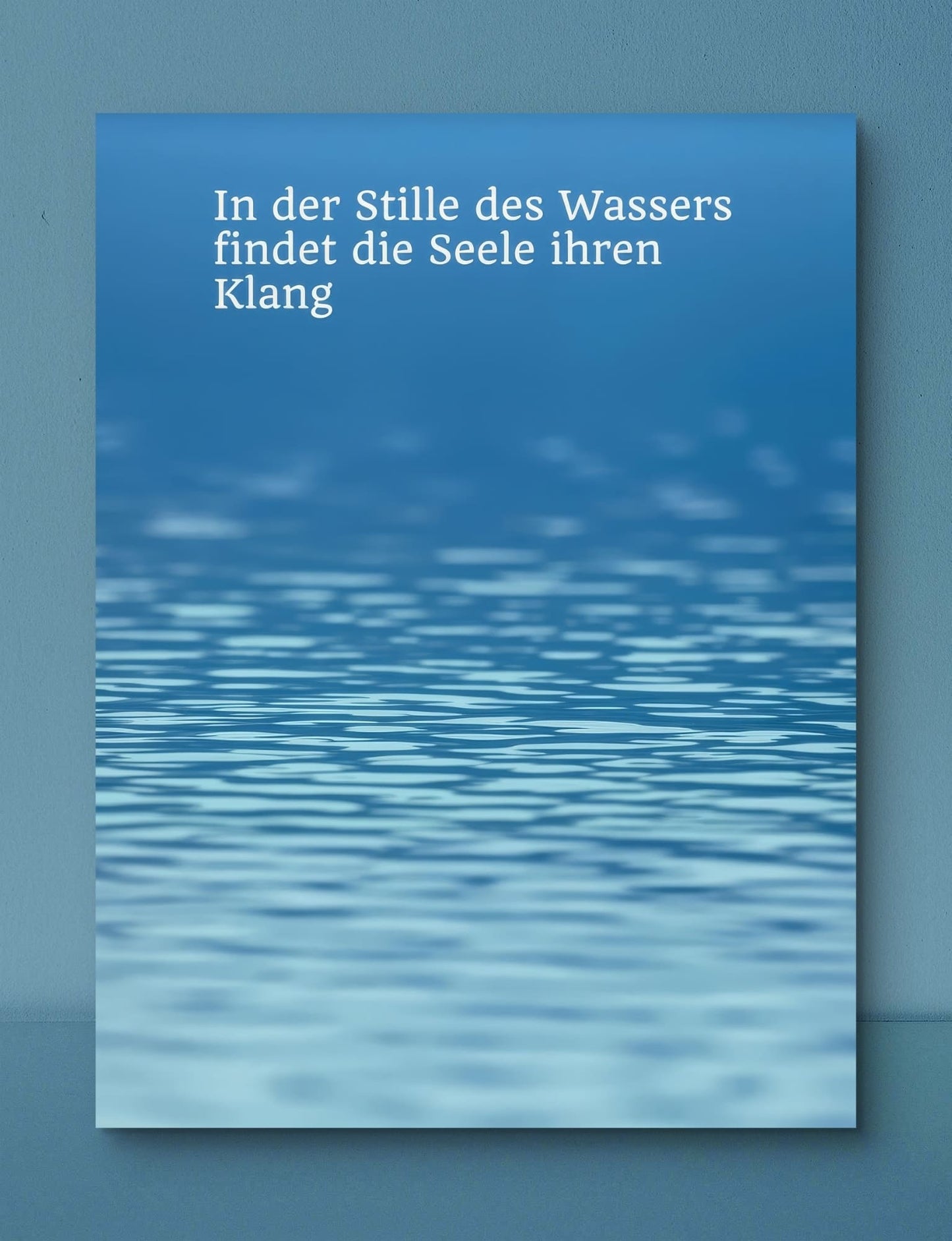 Stille des Wassers: Nahaufnahme & Worte, die berühren