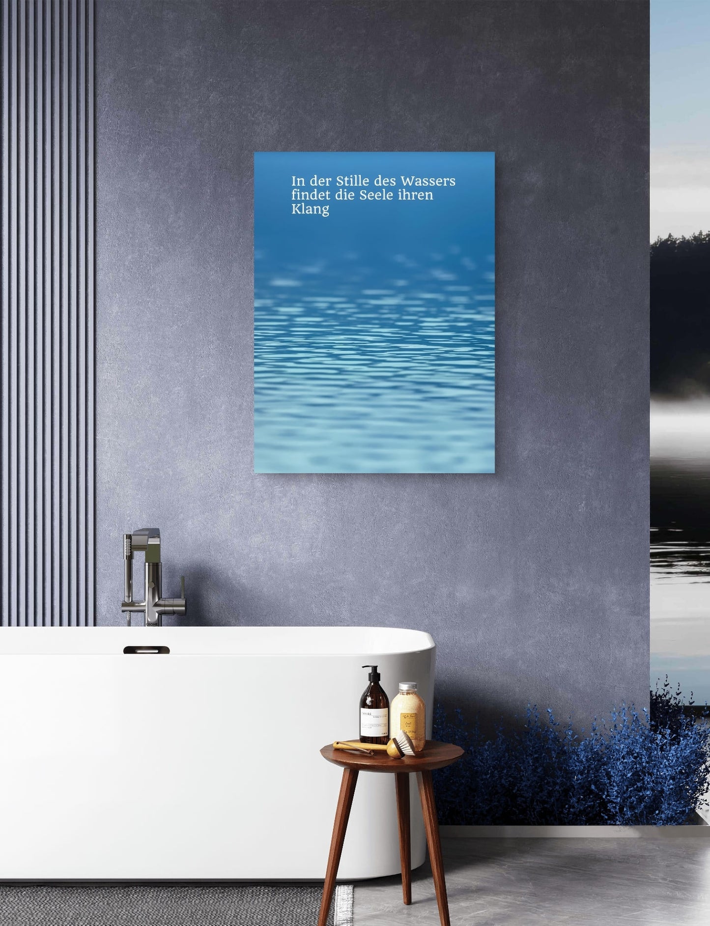 Stille des Wassers: Nahaufnahme & Worte, die berühren