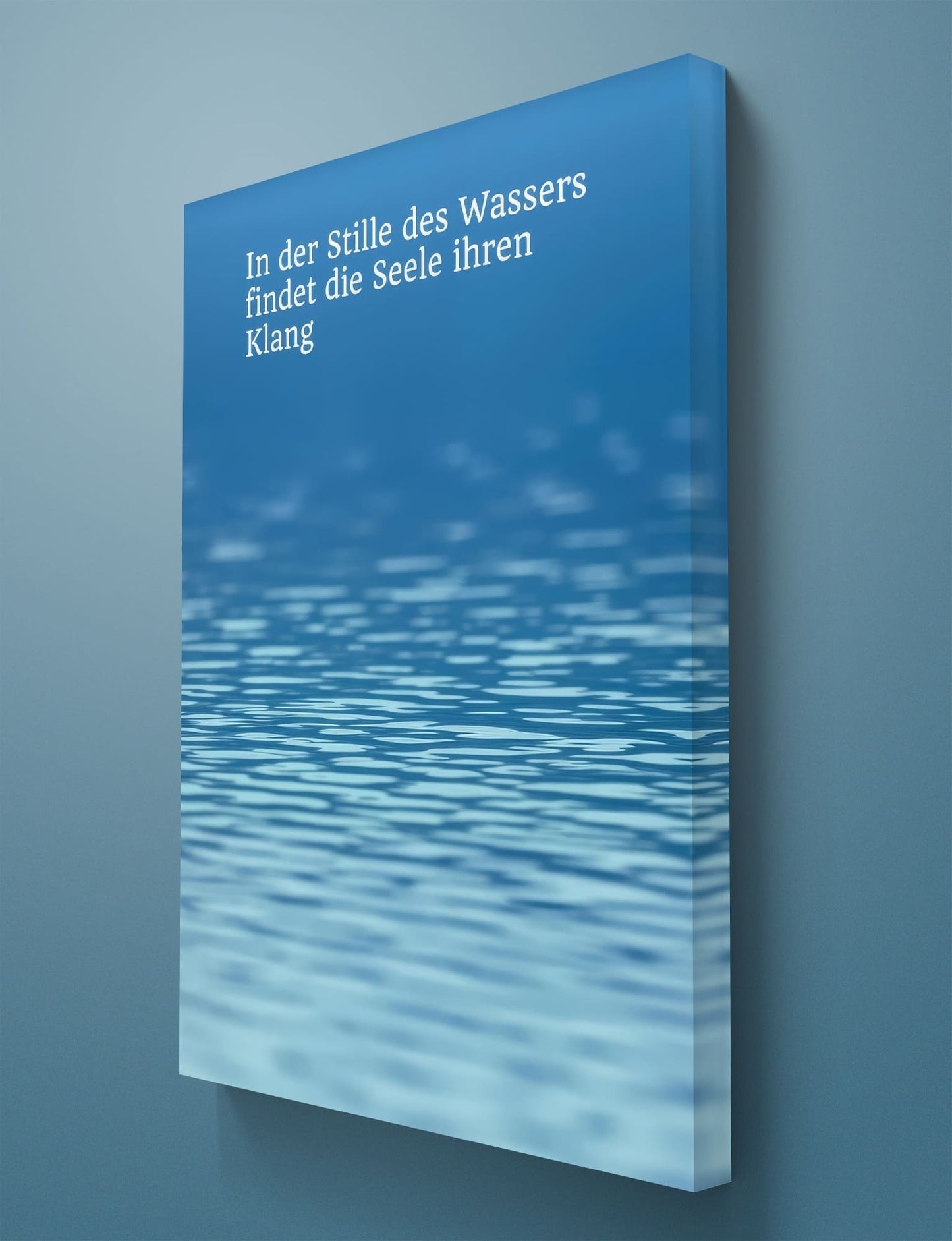 Stille des Wassers: Nahaufnahme & Worte, die berühren